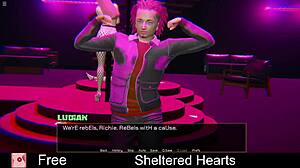 sheltered hearts is a dating game with erotic anime in 3d