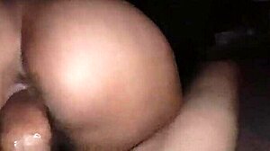 Novinha Rabuda Sits on Massive Ebony Cock