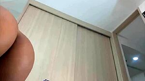 Busty Hourglass Latina Suggestively Fingers Her Wet Shaved Pussy