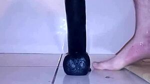 Huge Dildo Stretches Amateur Ass in Wild Anal Play