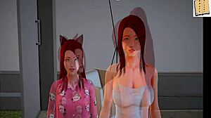 I Play My New Family Game With Redhead Hentai Character