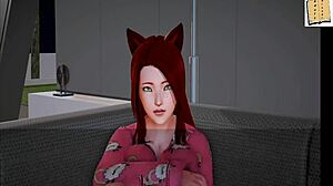 I Play My New Family Game With Redhead Hentai Character