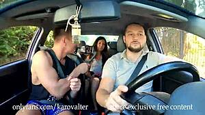 professional pickup cute young teen babe bent over anal assfucking by three guys outdoors