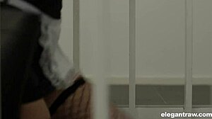 Black cock splits her asshole open