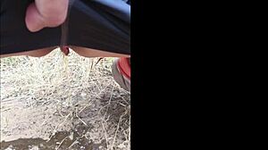 sofie marie gets pissed on outdoors 😏