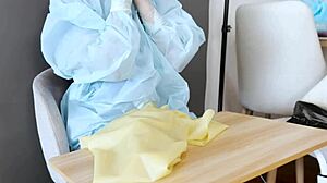 Medical Fetish Alert! Latex Gloves Play in Hospital Setting!