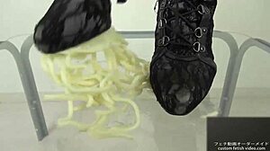 Hey there, ever tried stomping noodles for a wild foodcrush fetish?