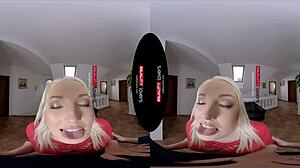 time to seal the deal with this blonde babe in stockings