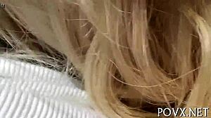 Космата путка на гореща курва с интензивни изстрели в POV твърдо