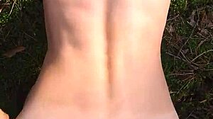 perfect body girl gets cum in ass outdoor creampie