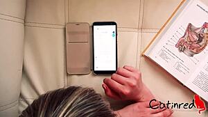 Horny Milf Suggestively Masturbates Pussy To Penis Picture For Real Orgasm