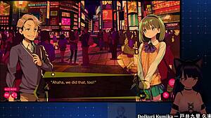 in this hentai game, chainsaw girl dohna dohna performs stylish blowjob and fights with chains