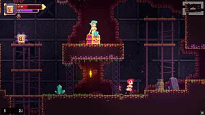 scarlet maiden explores gloryhole with futanari blowjob in caves.