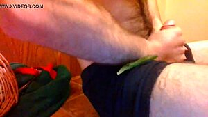 Cum shot from a hard and slippery cock head