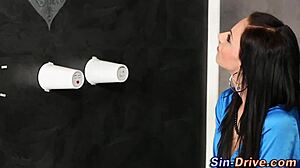 Classy euro slut bukkake with stockings and heels