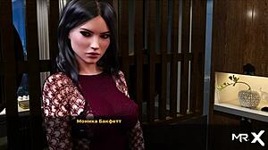 She sucks her finger while caressing herself