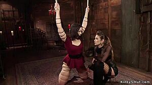 Hey! Watch Domme Force Lesbian Sub into Anal Play!