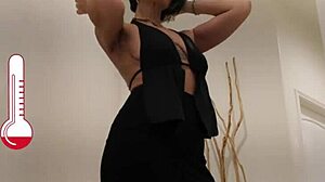Eliza Rae does striptease for one