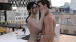 Curvy femdom in sexy outfit dominates with forbidden 3D cartoon lust