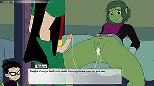 Raven's Suggestive Boobjob In 18Titans