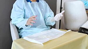 Medical Fetish Alert! Latex Gloves Play in Hospital Setting!