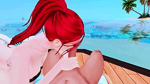Perverted mermaid gives deep throat blowjob to huge BBC in POV Sims 4 cosplay.