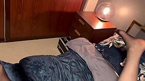 husband restrains wife before sharing her with friend for double creampie