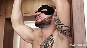 maskurbate - cute jock gives masked hunk a blowjob