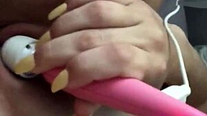 This 18yo blonde teen amateur teases with amazing body and vibrates her pink pussy