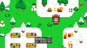 Christmas Hentai Game with Poppy Covered in Hot Cum