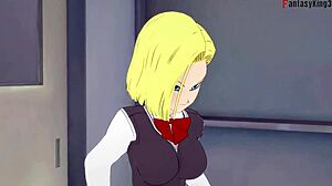 Android 18 and Videl Engage in Lesbian Sex