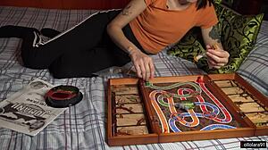 In Jumanji, the nerd gets bent over for doggystyle creampie