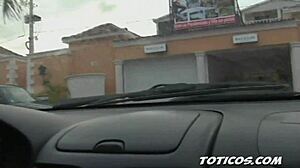 Dominican street girls show off sexy curves in public. Caribbean heat turns up outdoors!