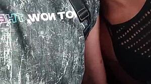 friend jerks me on train