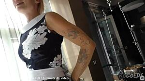 milfy solvita tries big dildo in first studio