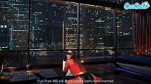 does kelsi monroe cosplay as elastigirl on sybian for big ass masturbation?