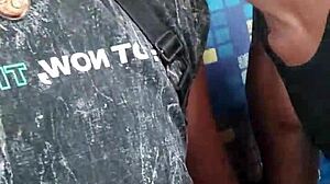 friend jerks me on train