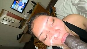 she keeps sucking my big cock after i cum in her mouth during pov blowjob.