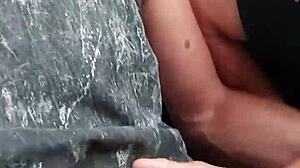 friend jerks me on train