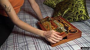 In Jumanji, the nerd gets bent over for doggystyle creampie