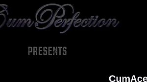 foxy doll swallows every drop of cum in pov facial shot