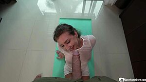 teacher teases her wet pussy with long nails and pantyhose