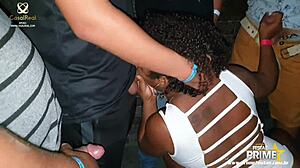 Nana Diaba BBW Fode Vários na Cabana da Festa, Leva Porra na Boca