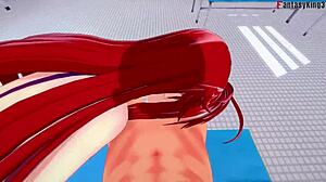 i feel rias gremory asking for sex in the bathroom in her bikini