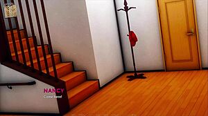 sexy o2 in black satin dress bra and stockings gets pov blowjob with cunilingus and rimming in panties