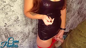 Exclusive POV: MILF Babe Gets Cum On Panties Before Hitting The Nightclub