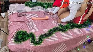 sucking stepmother's big ass and pussy for christmas