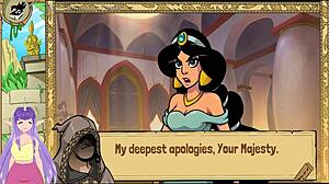 Princess Jasmine in queen trainer hentai! She shows off big tits and gets sexy action.