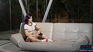 latina model salena storm with petite body, wanna see her strip and rip clothes?