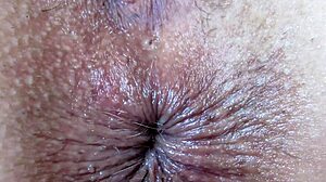 extreme closeup of kinky asshole fingering fetish.